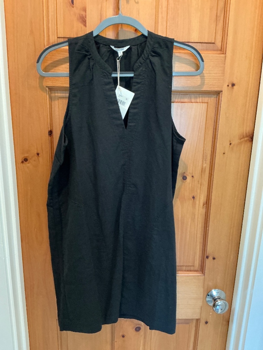 Spendid linen/lyocell dress black or navy